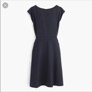 J.Crew Black Wool Cap sleeve A line flare Dress size 0